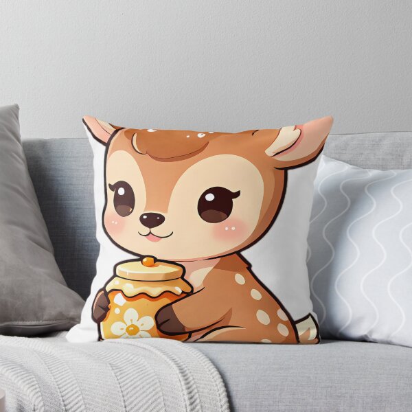 Item preview, Cute Baby Deer Fawn Hugging Honey Pot designed and sold by pumsquare.