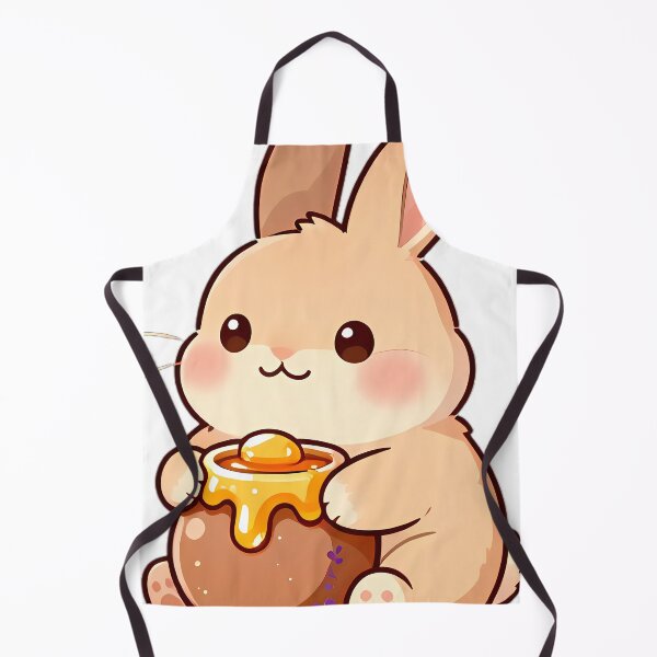 Item preview, Cute Fluffy Bunny Hugging Lavender Honey Pot designed and sold by pumsquare.