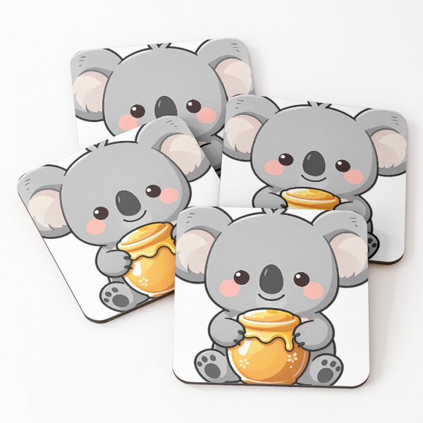 Item preview, Cute Baby Koala Hugging Golden Honey Pot designed and sold by pumsquare.