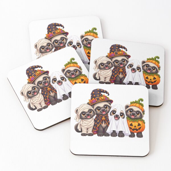 Item preview, honey badger Pumpkin Halloween Ghost honey badgers designed and sold by QuiteOrbit.