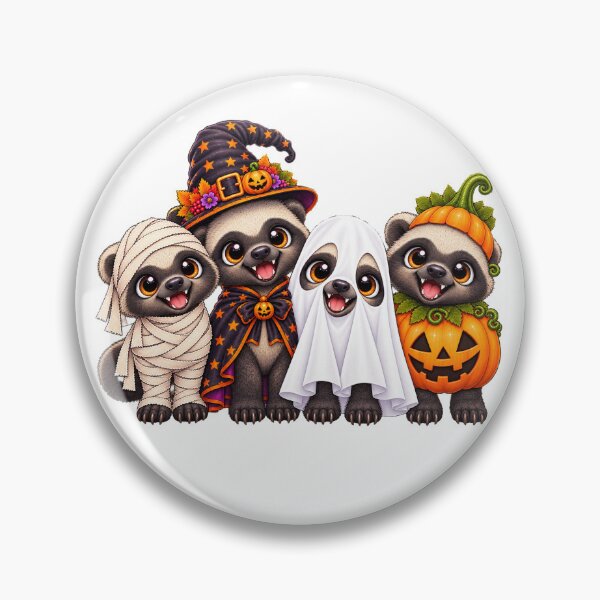 Item preview, honey badger Pumpkin Halloween Ghost honey badgers designed and sold by QuiteOrbit.