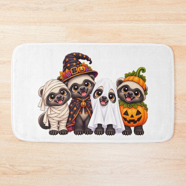 Item preview, honey badger Pumpkin Halloween Ghost honey badgers designed and sold by QuiteOrbit.