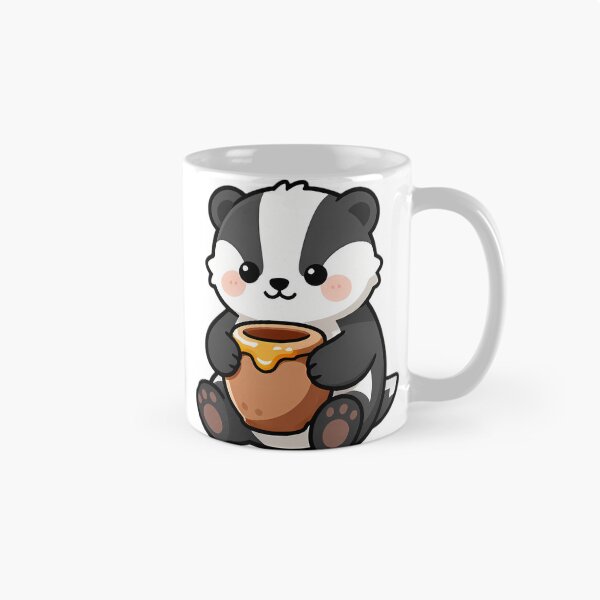 Item preview, Cute Baby Badger Hugging Forest Honey Crock designed and sold by pumsquare.