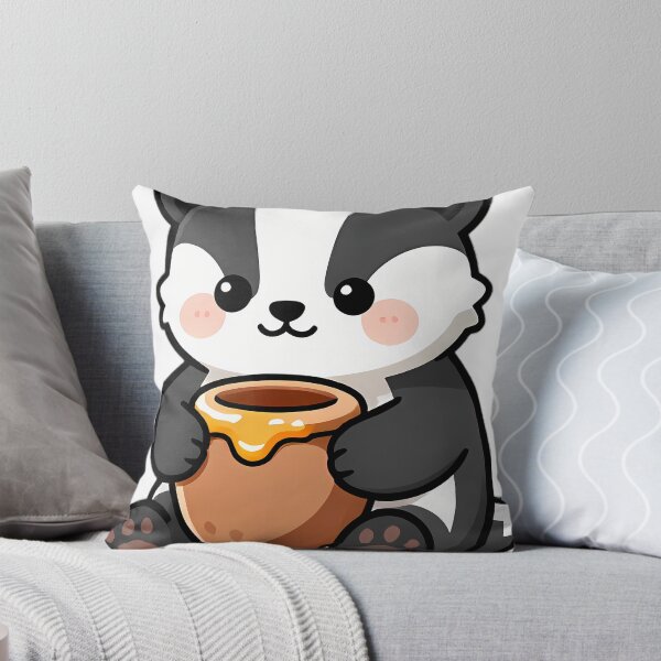 Item preview, Cute Baby Badger Hugging Forest Honey Crock designed and sold by pumsquare.