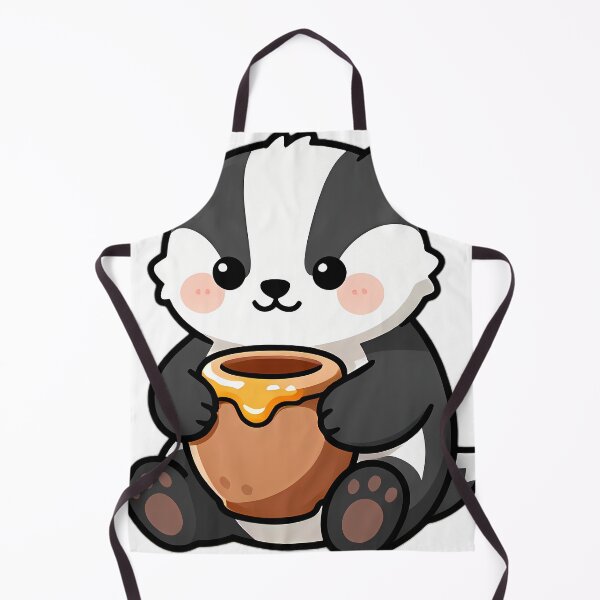 Item preview, Cute Baby Badger Hugging Forest Honey Crock designed and sold by pumsquare.