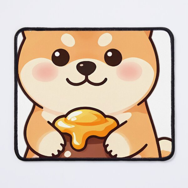 Item preview, Cute Shiba Inu Puppy Hugging Glazed Honey Pot designed and sold by pumsquare.
