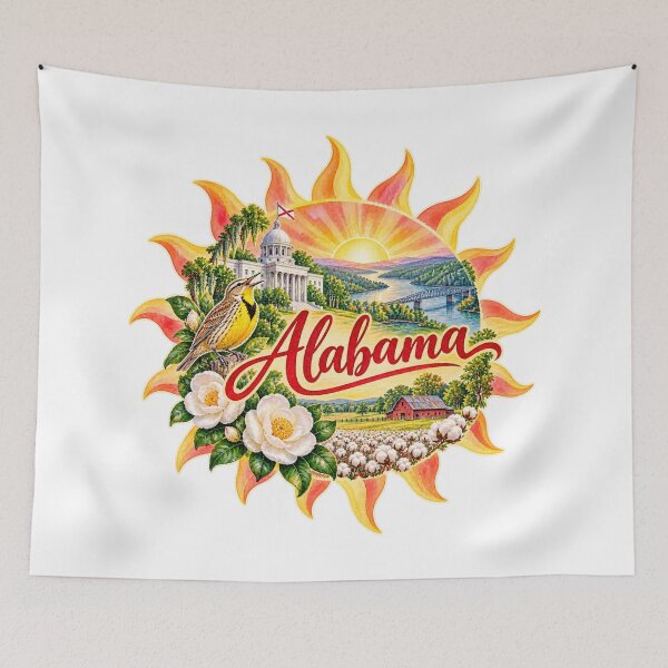 Item preview, Heart of Dixie State Sun designed and sold by Whimspired By Paxx.