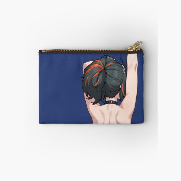 Item preview, Dark Hair Anime Girl with Orange Highlights in Backless Dress Art designed and sold by Jimakmo.