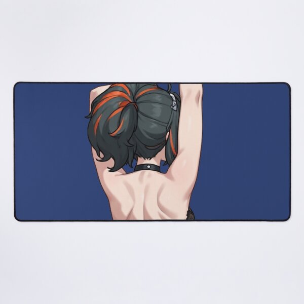 Item preview, Dark Hair Anime Girl with Orange Highlights in Backless Dress Art designed and sold by Jimakmo.