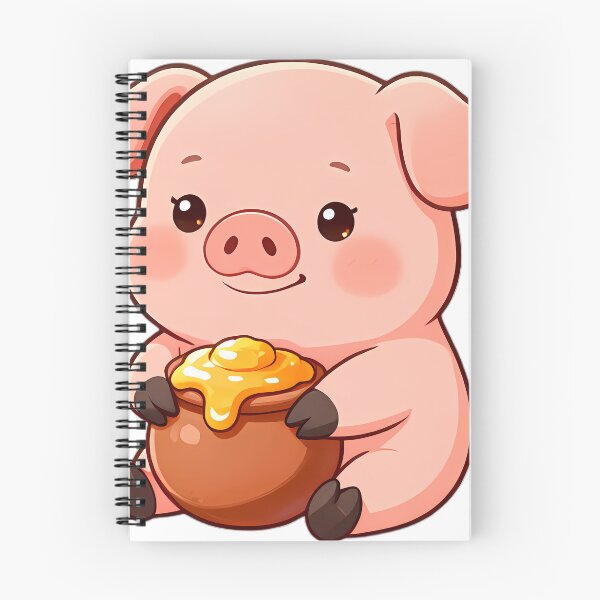 Item preview, Cute Baby Piglet Hugging Clover Honey Pot designed and sold by pumsquare.