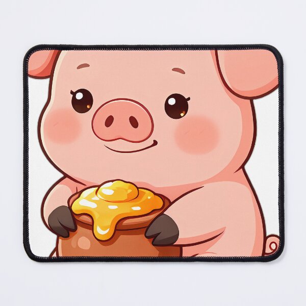 Item preview, Cute Baby Piglet Hugging Clover Honey Pot designed and sold by pumsquare.