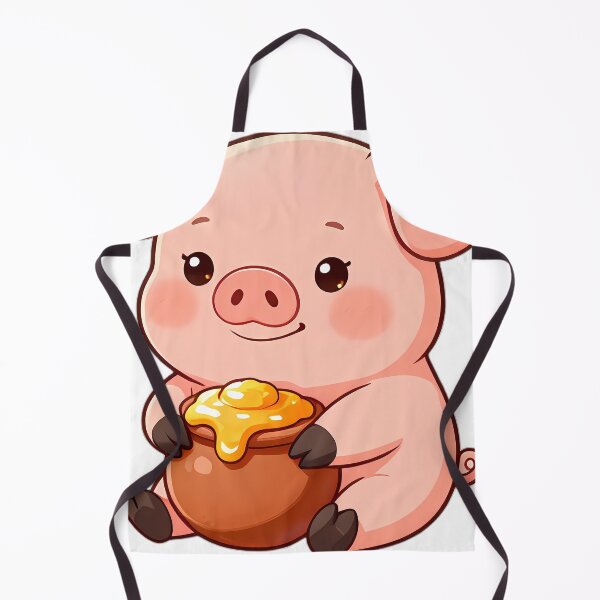 Item preview, Cute Baby Piglet Hugging Clover Honey Pot designed and sold by pumsquare.