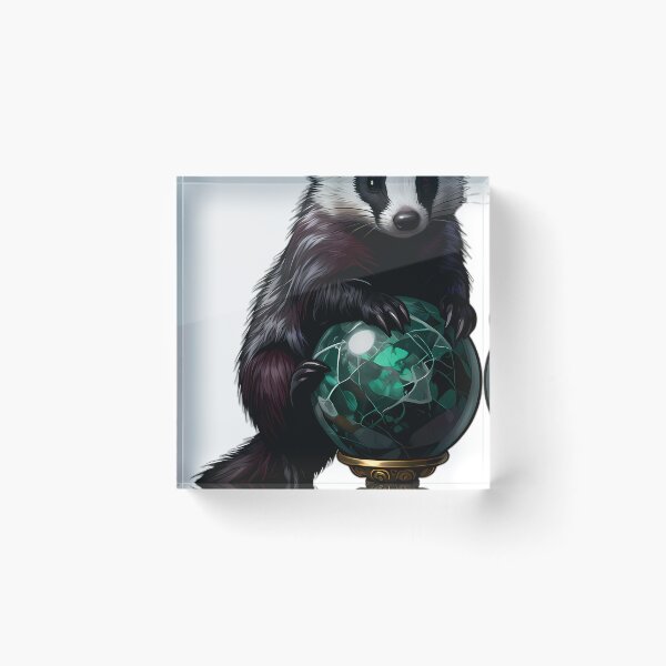 Item preview, Gothic Forest Badger Jade Scrying Orb designed and sold by IllumeInk.