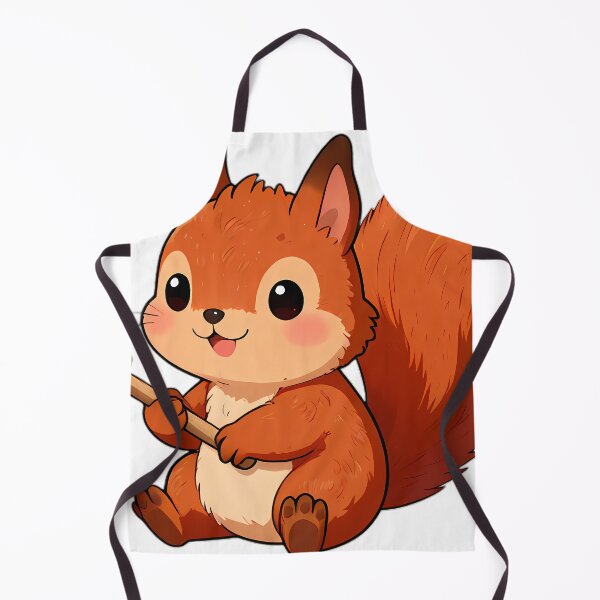 Item preview, Cute Baby Red Squirrel Hugging Honey Dipper designed and sold by pumsquare.