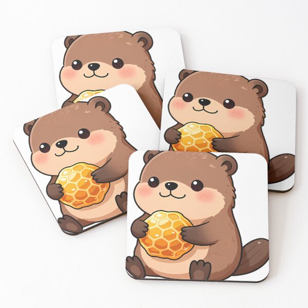Item preview, Cute Baby Beaver Hugging Golden Honeycomb designed and sold by pumsquare.
