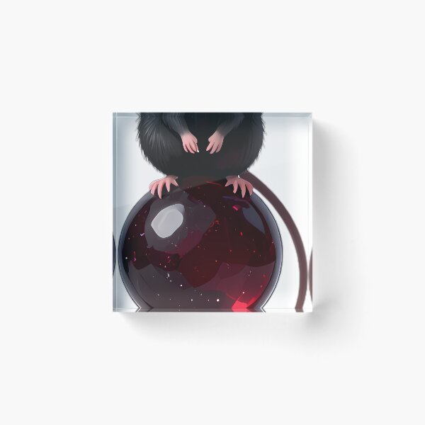 Item preview, Gothic Black Rat Garnet Scrying Orb designed and sold by IllumeInk.
