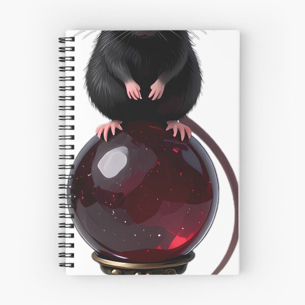 Item preview, Gothic Black Rat Garnet Scrying Orb designed and sold by IllumeInk.