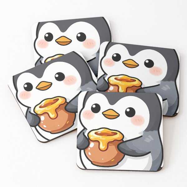 Item preview, Cute Baby Penguin Chick Hugging Honey Crock designed and sold by pumsquare.
