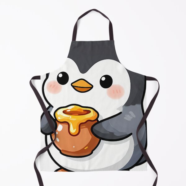Item preview, Cute Baby Penguin Chick Hugging Honey Crock designed and sold by pumsquare.
