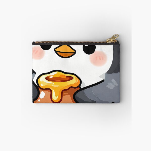 Item preview, Cute Baby Penguin Chick Hugging Honey Crock designed and sold by pumsquare.