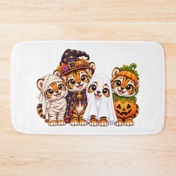 Item preview, Tiger Pumpkin Halloween Ghost Tigers designed and sold by QuiteOrbit.