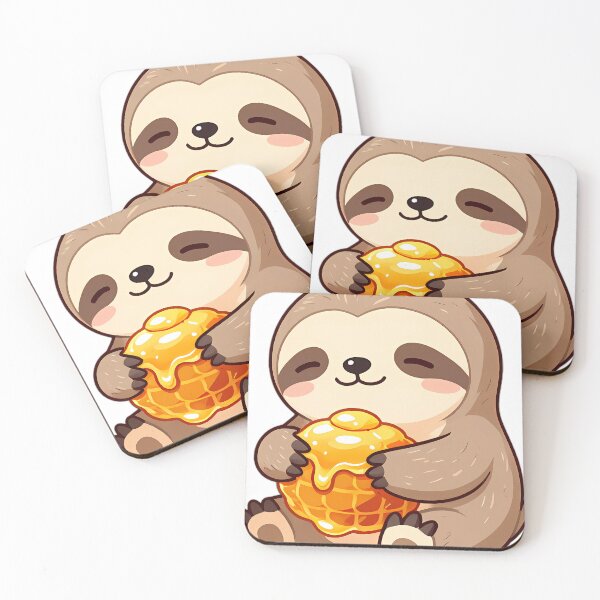 Item preview, Cute Baby Sloth Hugging Dripping Honeycomb designed and sold by pumsquare.
