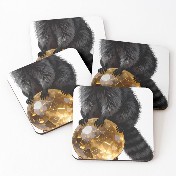 Item preview, Gothic Raccoon Smoky Citrine Orb designed and sold by IllumeInk.