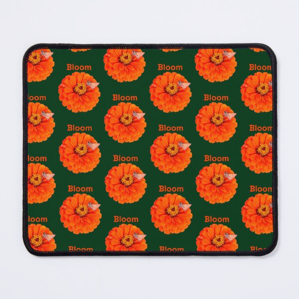 Item preview, Bloom, Orange flower with moth, Green background  designed and sold by Josephine Ethereal.