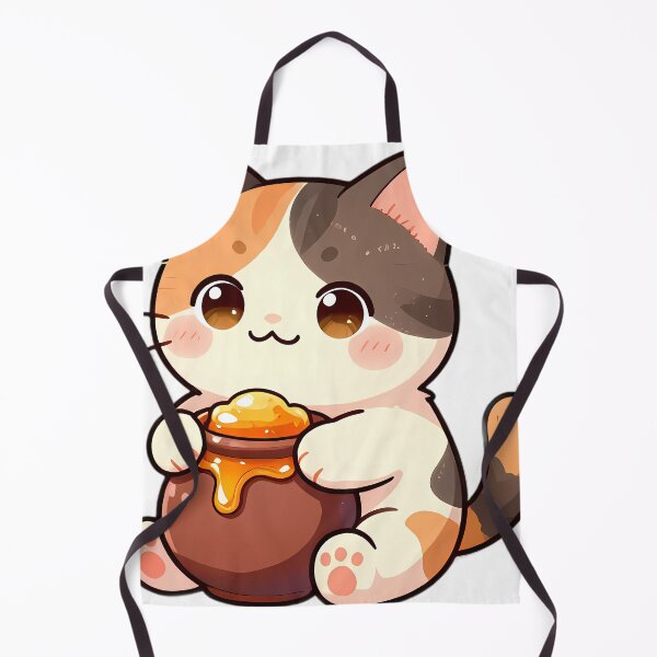 Item preview, Cute Calico Kitten Hugging Rustic Honey Pot designed and sold by pumsquare.