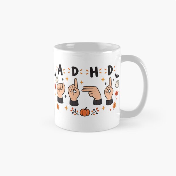 Item preview, ADHD ASL Halloween Awareness Deaf Neurodivergent Sign Language Design designed and sold by Marti’s Shop Corner.