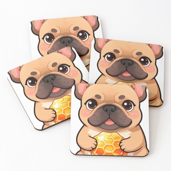 Item preview, Cute French Bulldog Pup Hugging Honeycomb Slab designed and sold by pumsquare.