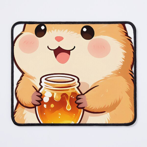 Item preview, Cute Baby Hamster Hugging Tiny Honey Jar designed and sold by pumsquare.