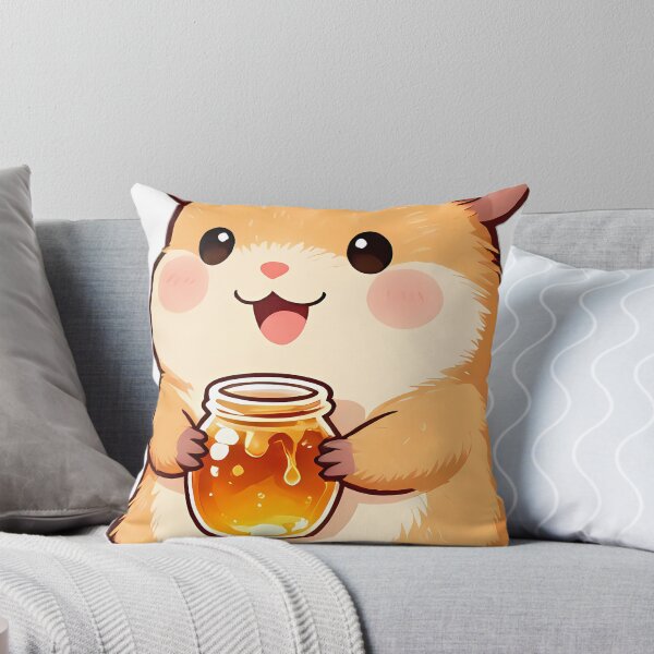 Item preview, Cute Baby Hamster Hugging Tiny Honey Jar designed and sold by pumsquare.
