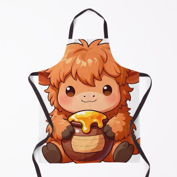 Item preview, Cute Baby Highland Cow Calf with Honey Pot designed and sold by pumsquare.
