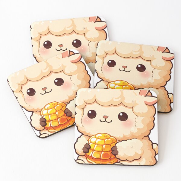 Item preview, Cute Baby Alpaca Hugging Golden Honeycomb designed and sold by pumsquare.