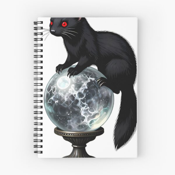 Item preview, Gothic Ferret Moonstone Scrying Orb designed and sold by IllumeInk.