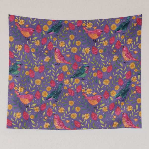Item preview, Finches - Purple designed and sold by inkedinred.