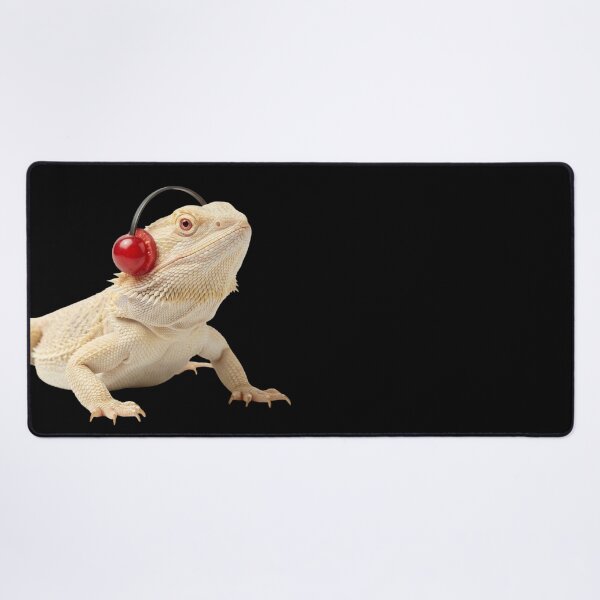 Item preview, Cute Albino Bearded Dragon with Cherry Fruit Headphones designed and sold by Sulco Design.