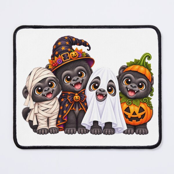 Item preview, gorilla Pumpkin Halloween Ghost gorillas designed and sold by QuiteOrbit.