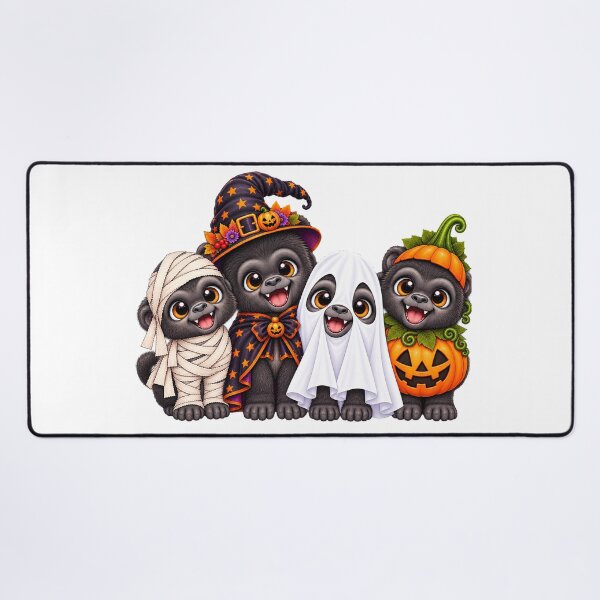 Item preview, gorilla Pumpkin Halloween Ghost gorillas designed and sold by QuiteOrbit.
