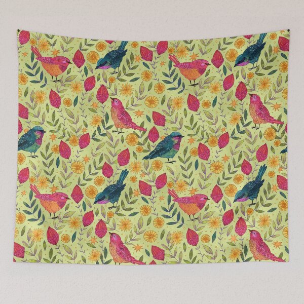 Item preview, Finches - Green designed and sold by inkedinred.