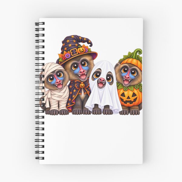 Item preview, Monkey Pumpkin Halloween Ghost Monkeys designed and sold by QuiteOrbit.