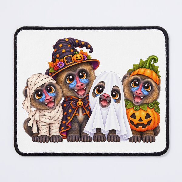 Item preview, Monkey Pumpkin Halloween Ghost Monkeys designed and sold by QuiteOrbit.
