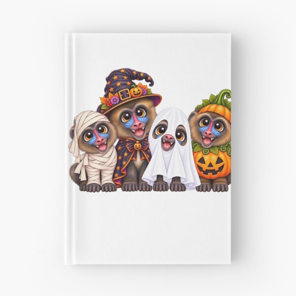 Item preview, Monkey Pumpkin Halloween Ghost Monkeys designed and sold by QuiteOrbit.