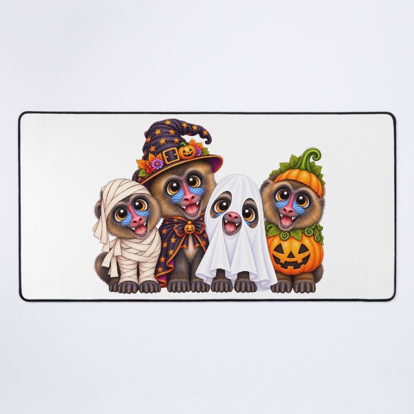 Item preview, Monkey Pumpkin Halloween Ghost Monkeys designed and sold by QuiteOrbit.
