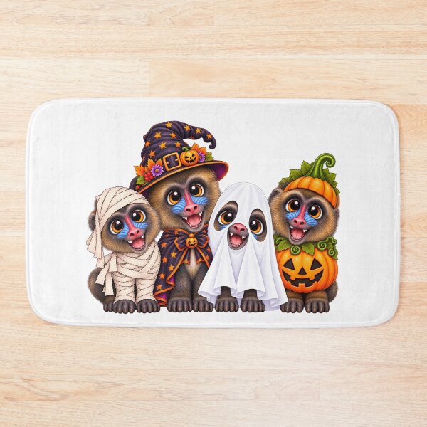 Item preview, Monkey Pumpkin Halloween Ghost Monkeys designed and sold by QuiteOrbit.