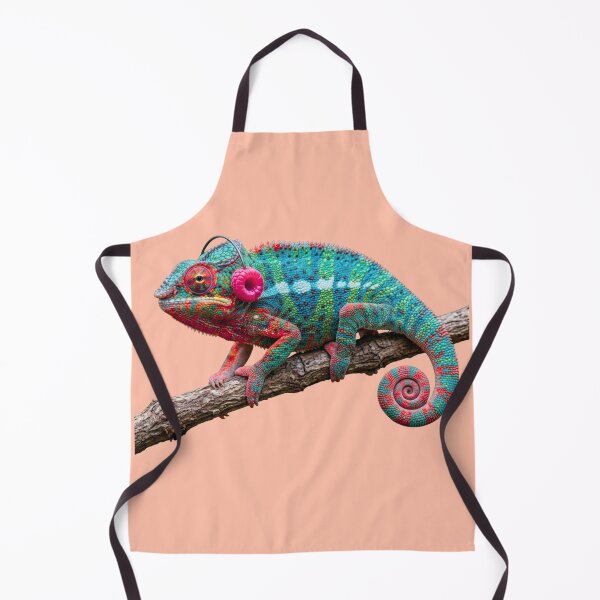 Item preview, THE PINK PANTHER CHAMELEON - Vibrant Colorful Chameleon with Raspberry Headphones designed and sold by Sulco Design.