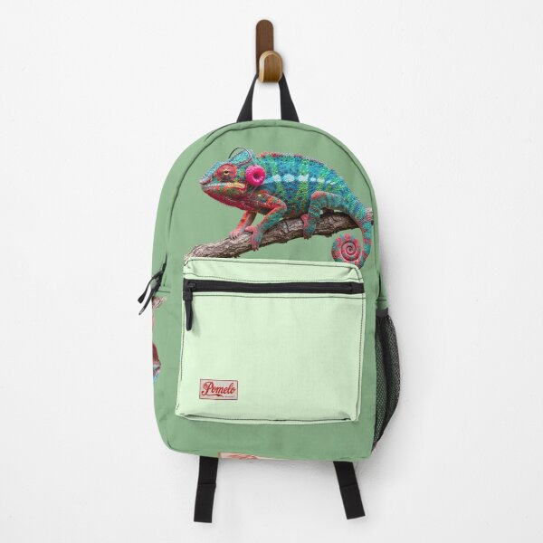 Item preview, THE PINK PANTHER CHAMELEON - Vibrant Colorful Chameleon with Raspberry Headphones designed and sold by Sulco Design.