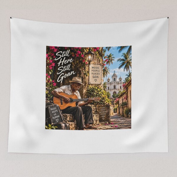 Item preview, Still Here Still Goan — Music Keeps Us Human designed and sold by Goanheartprints.