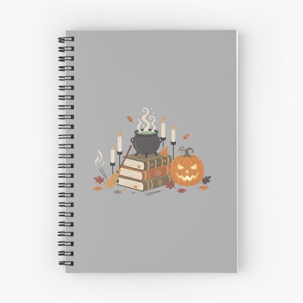 Item preview, Witchy Halloween Cauldron Pumpkin Spell Books Autumn designed and sold by FestivityFinds.